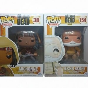 Funko Pop! Television The Walking Dead‎ Michonne 38 & Hershel 153 NIB SKUK090